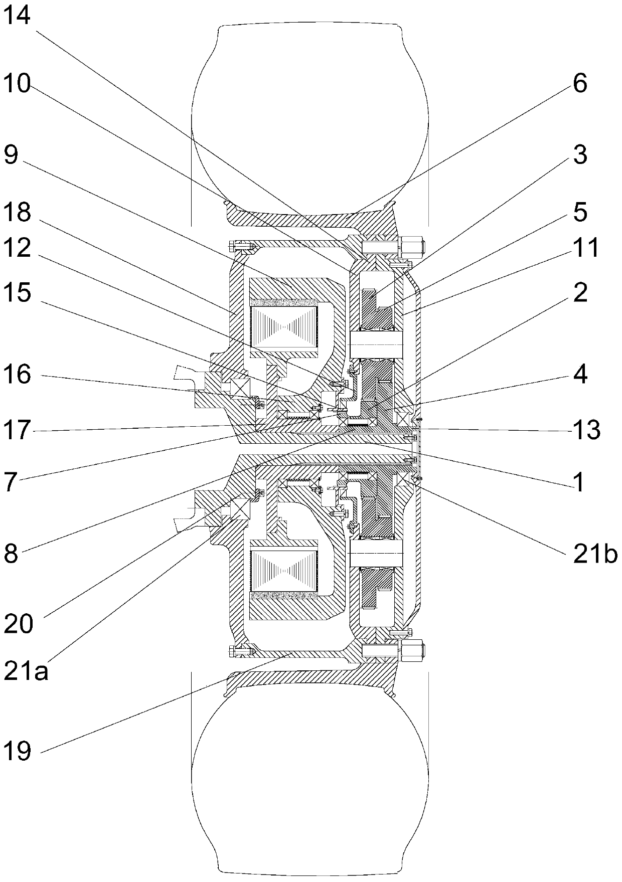 Electric hub drive