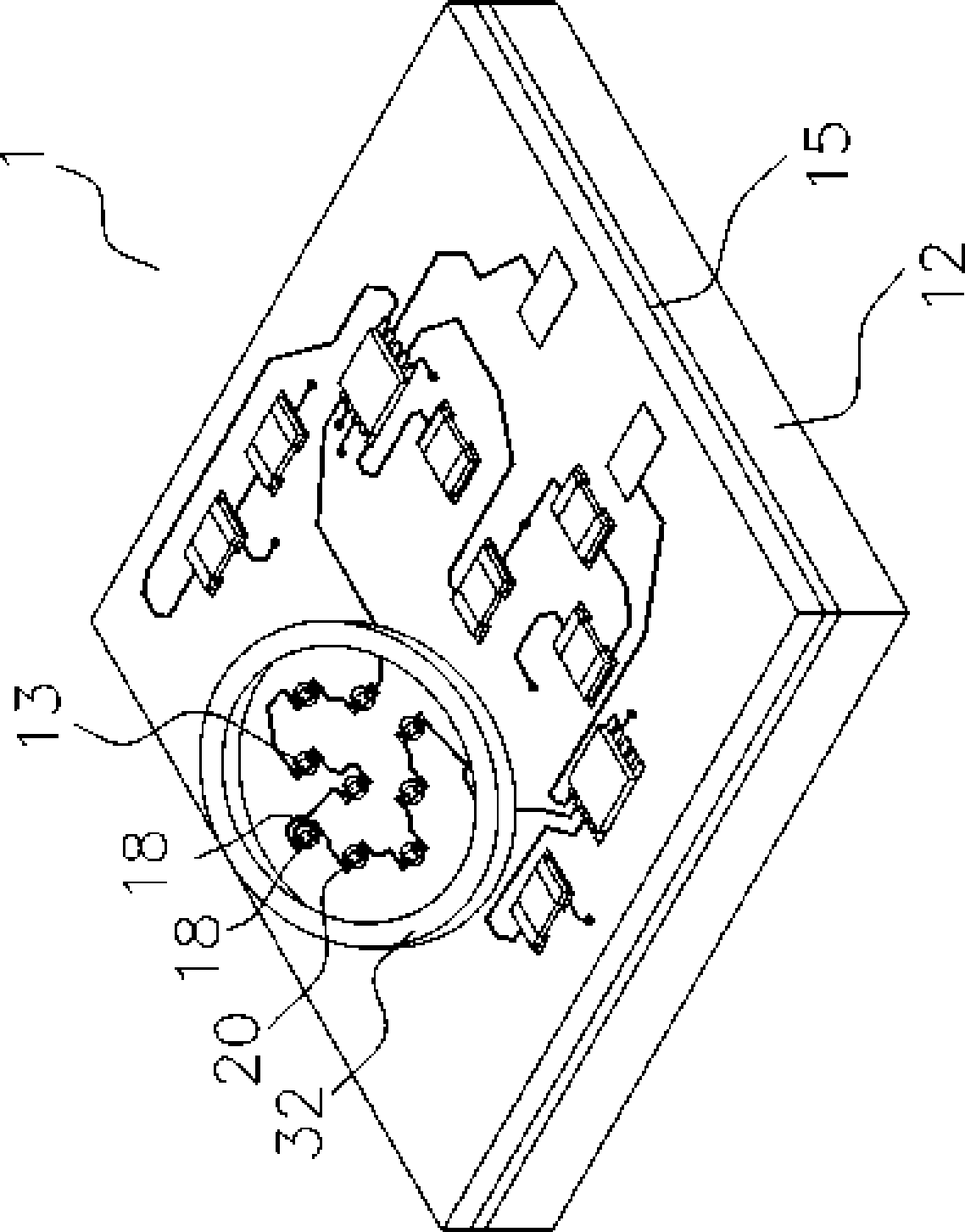 High power light emitting diode module package structure