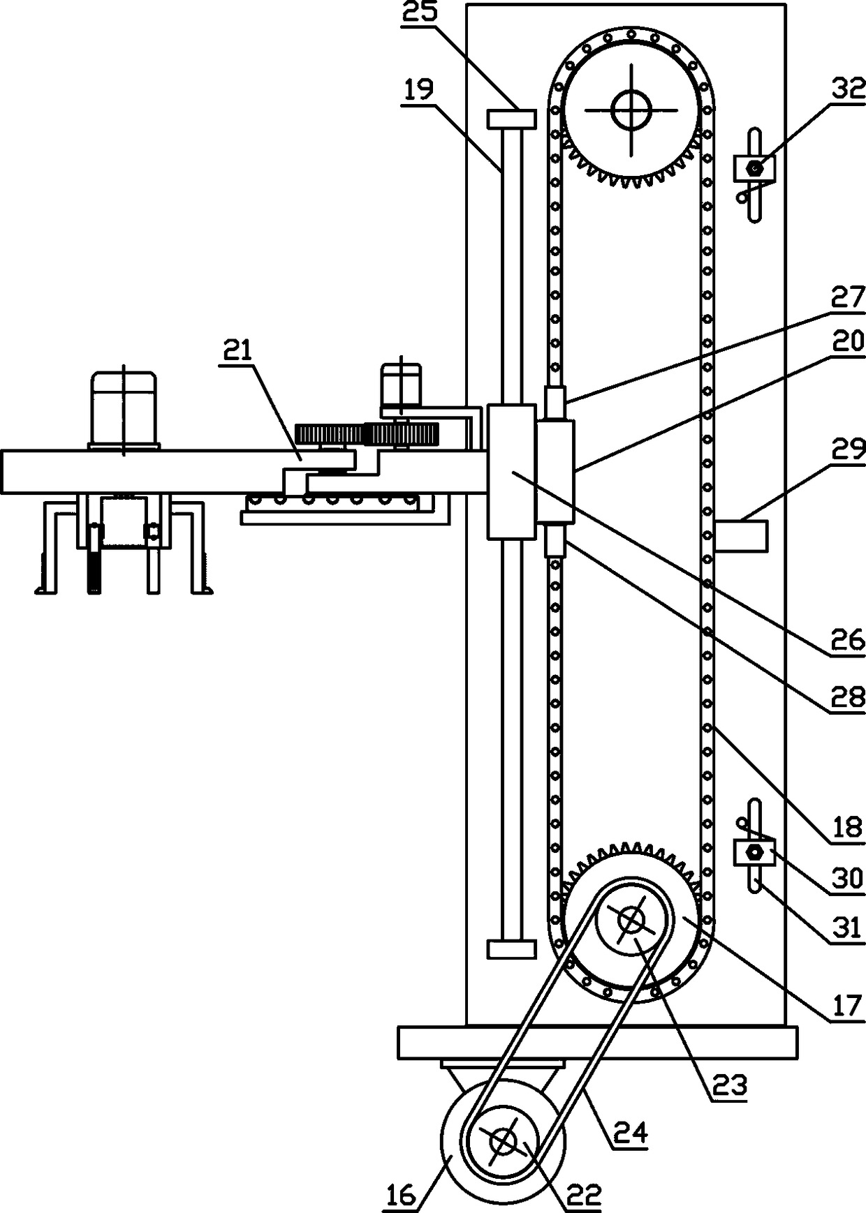Shaft sleeve continuous vertical lifting mechanism