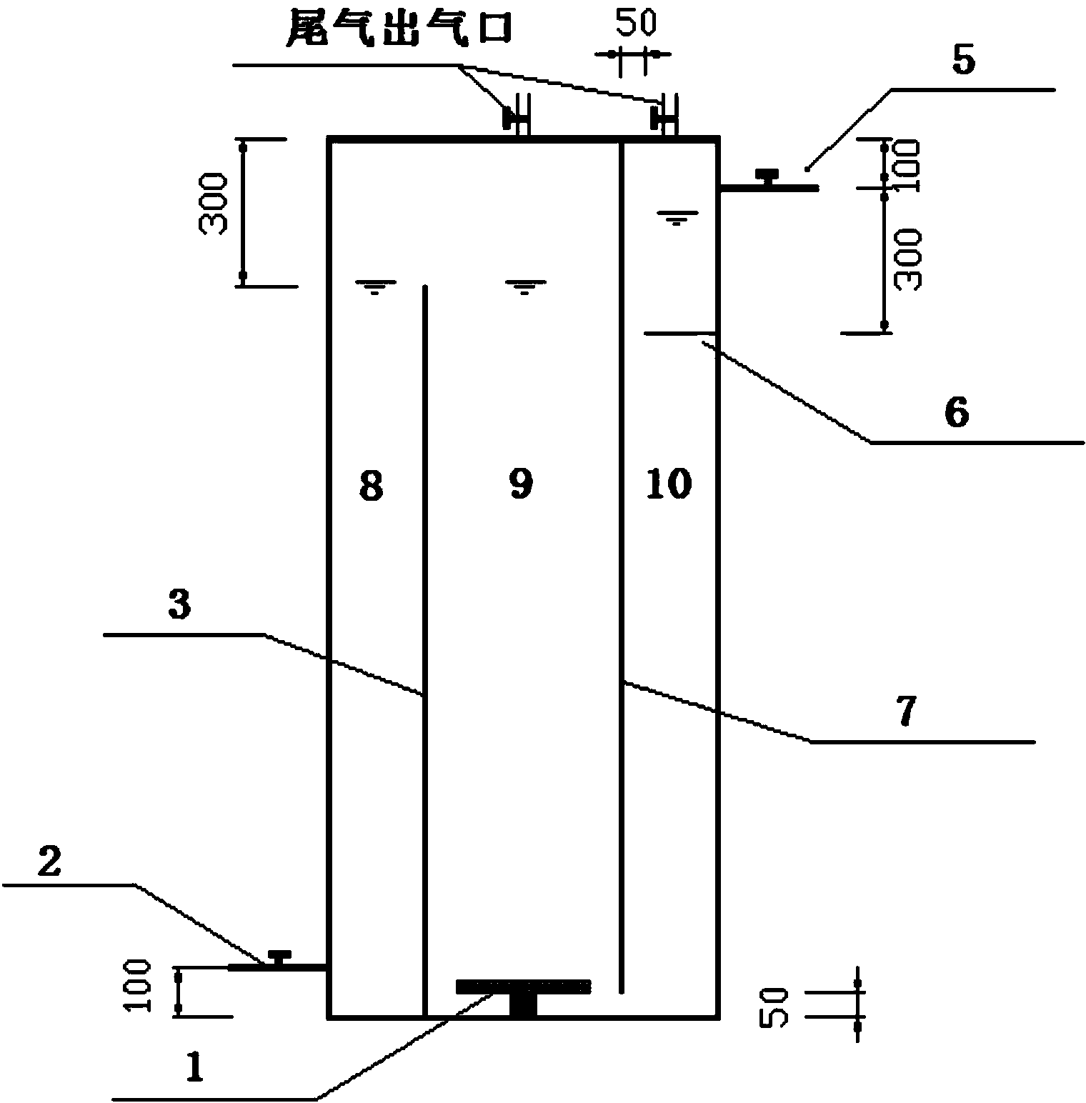 Ozone contact oxidation tank and refinery wastewater advanced treatment method thereof