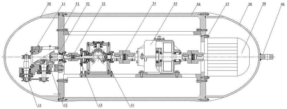 A floating sea wind hydroelectric power generation device