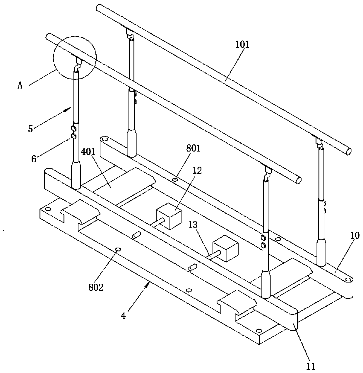 Parallel bar structure for physical training