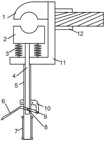 Outdoor high-voltage isolator emergency flow dividing device and using method thereof