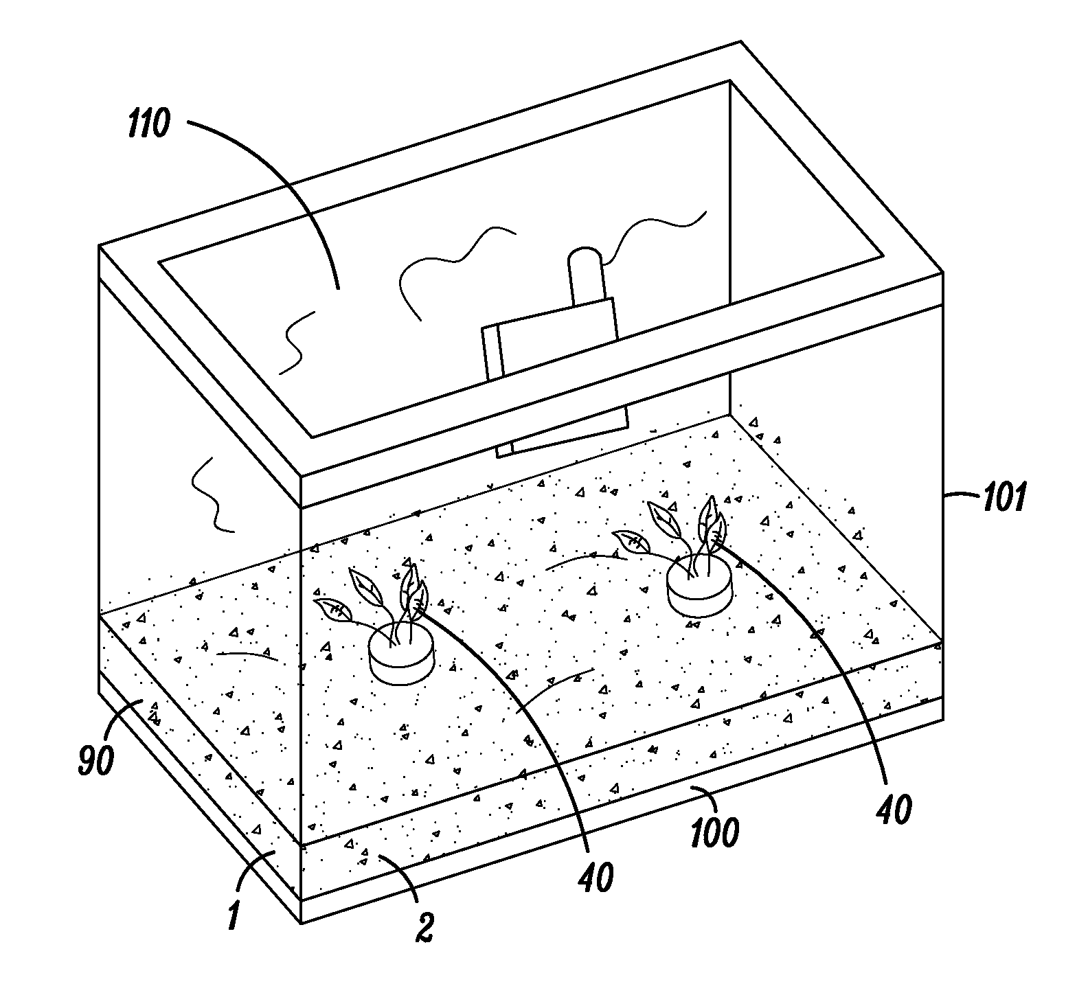 Aquarium bottom surface substrate