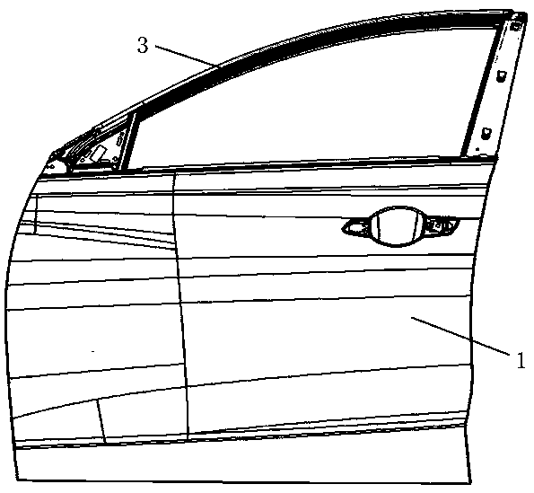 Carbon fiber-steel mixed vehicle door and vehicle