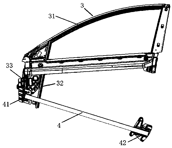 Carbon fiber-steel mixed vehicle door and vehicle