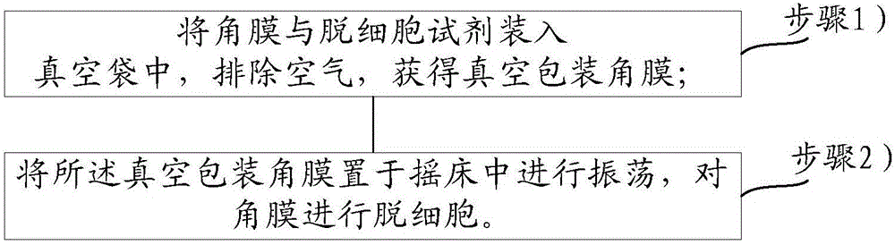 Decellularizing method for cornea