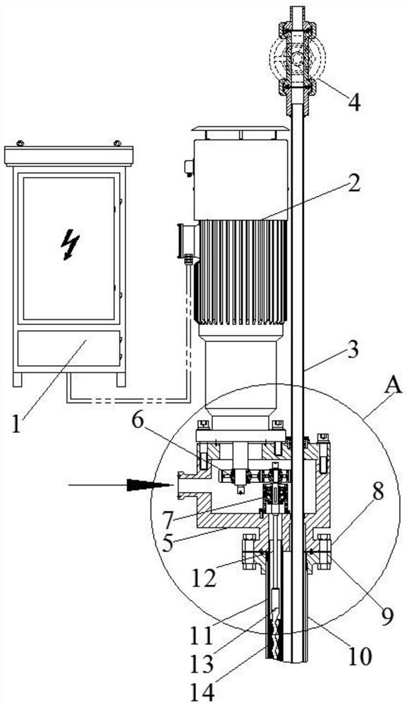 Offset type screw pressurization water injection device