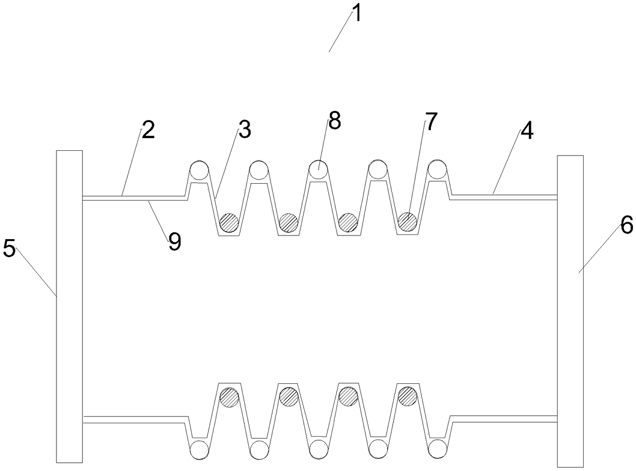 Vacuum-resistant polytetrafluoroethylene expansion joint