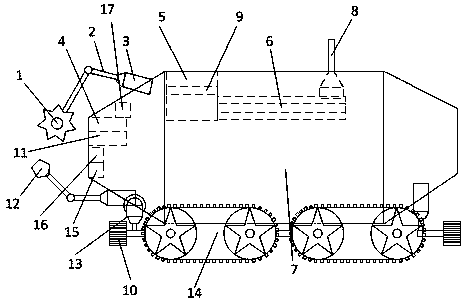 Deep-sea mining vehicle with auxiliary moving device