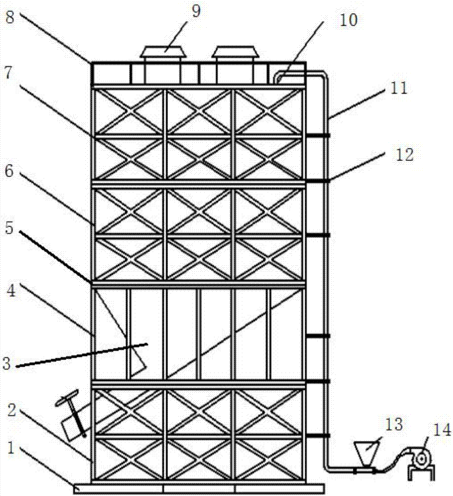 Folding sand tank used for stratum fracturing