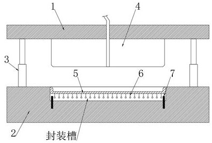 Transmission type chip packaging device