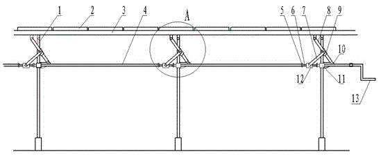 Single-axis tracking photovoltaic power generation structure