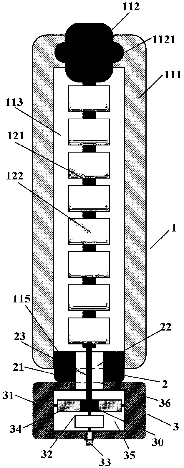 Internal contact type capacitive voltage divider for GIS