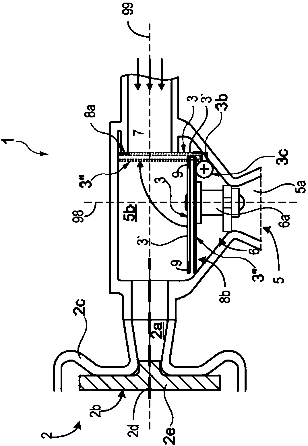 Supercharged internal combustion engine with compressor, exhaust-gas recirculation arrangement and flap