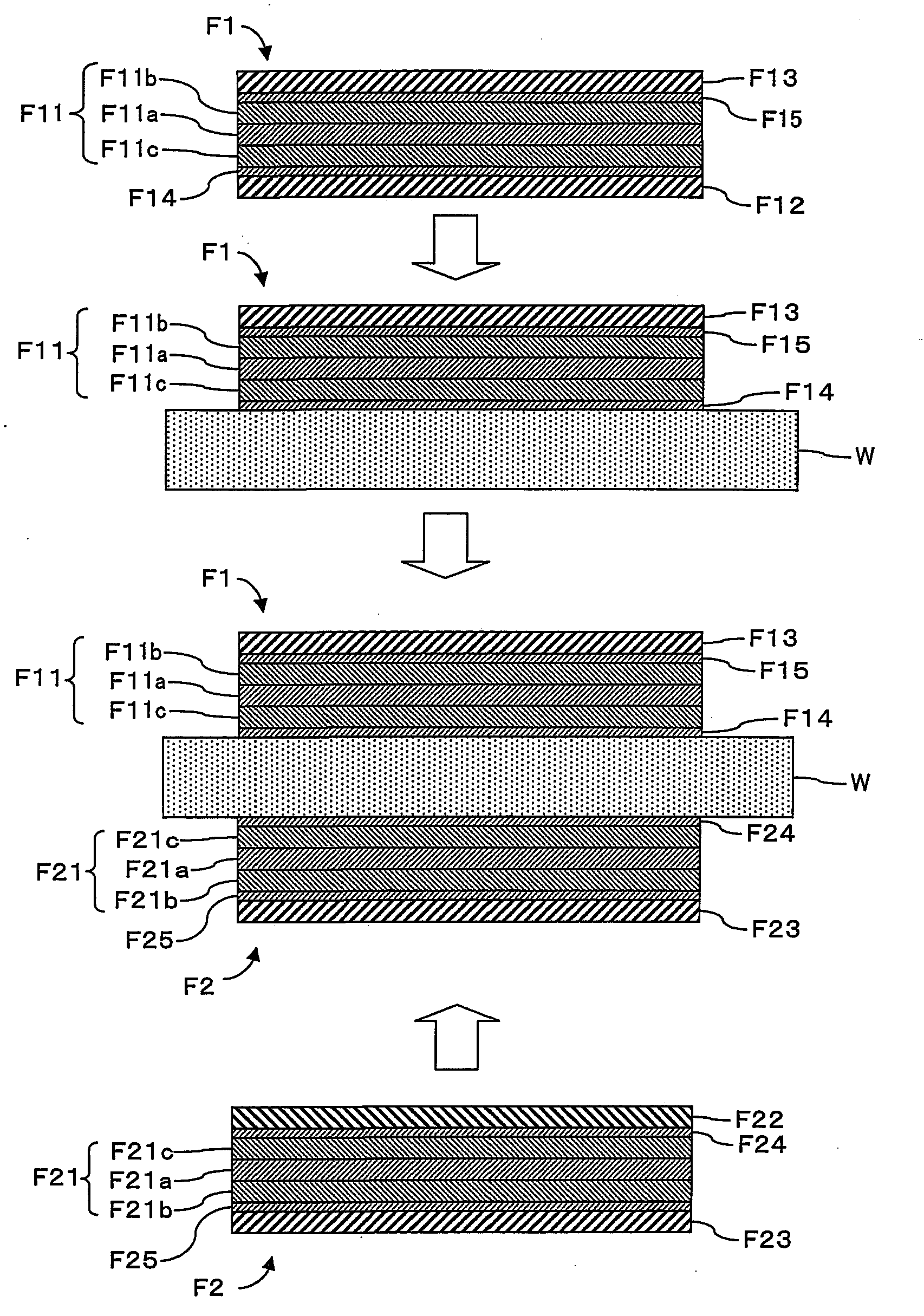 Method for manufacturing optical display device and material roll for use therein