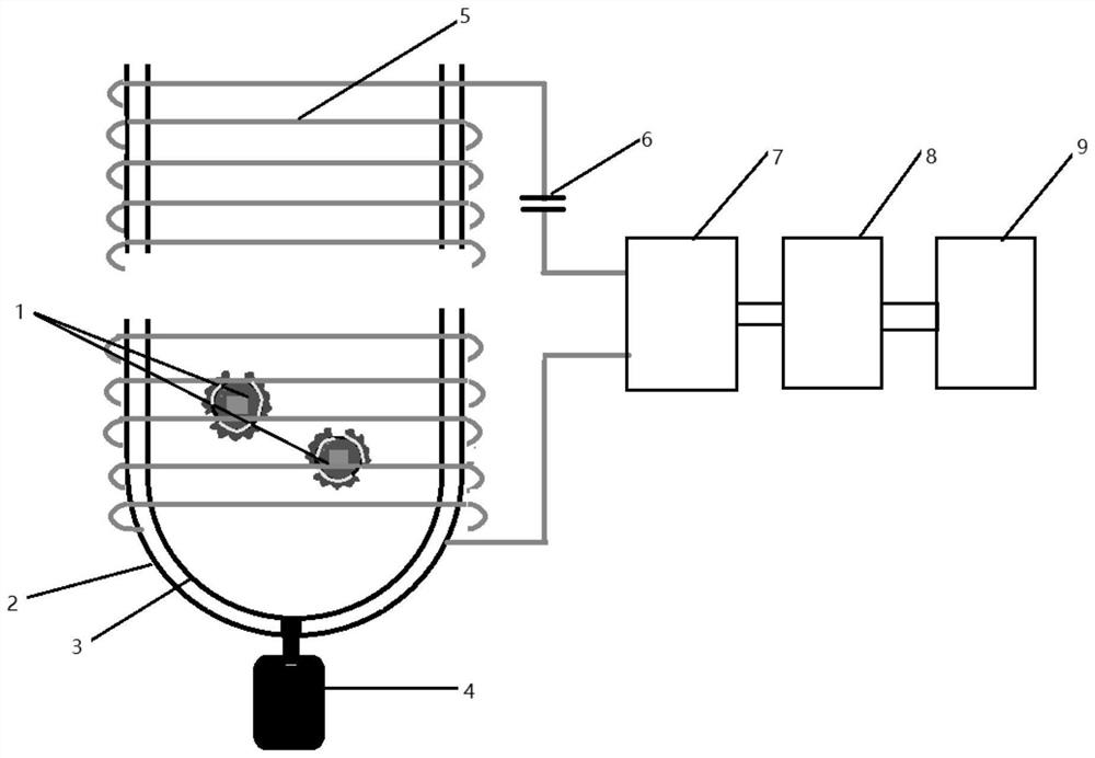 Washing machine with built-in electromagnetic induction power supply type ultrasonic washing ball