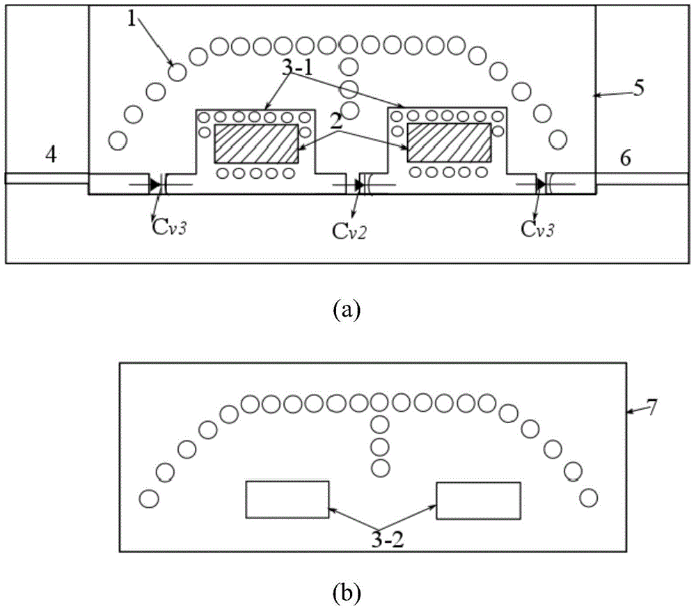 Half mode substrate integrated waveguide (HMSIW) filter with adjustable central frequency and bandwidth