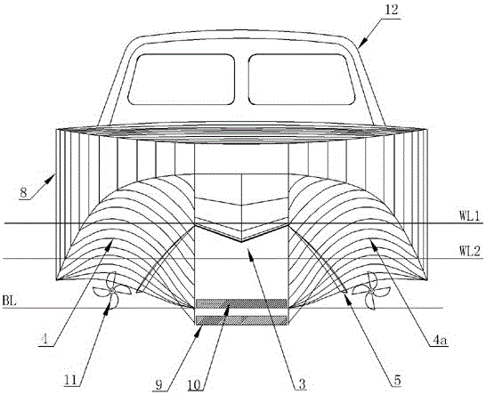 Three-channel hydrofoil composite super high-speed craft