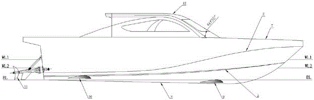 Three-channel hydrofoil composite super high-speed craft