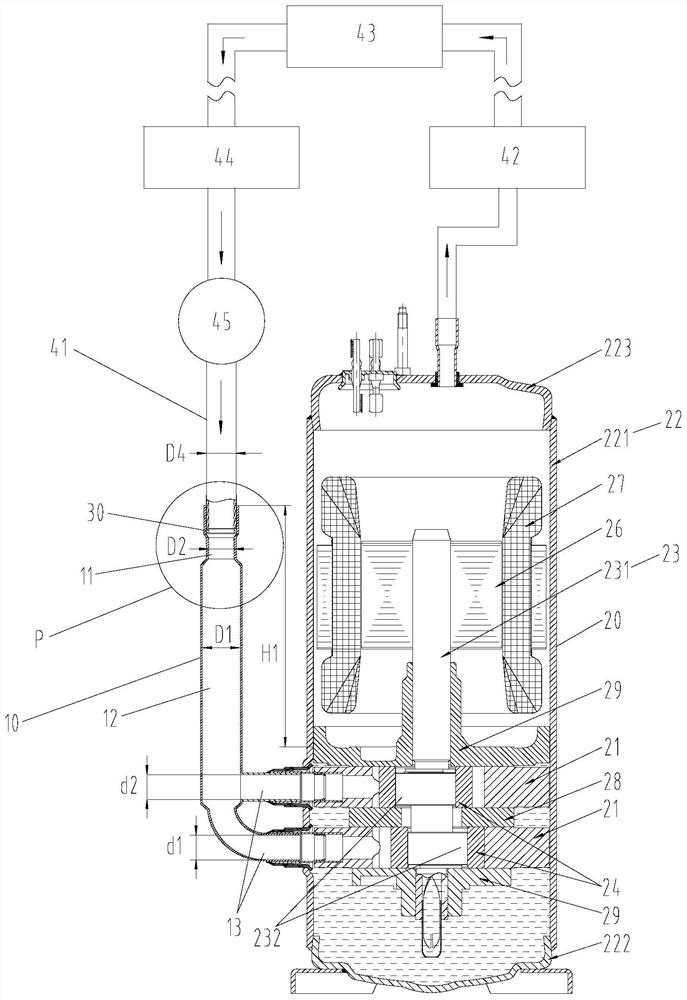 Air suction device, compressed air suction structure and air conditioning equipment