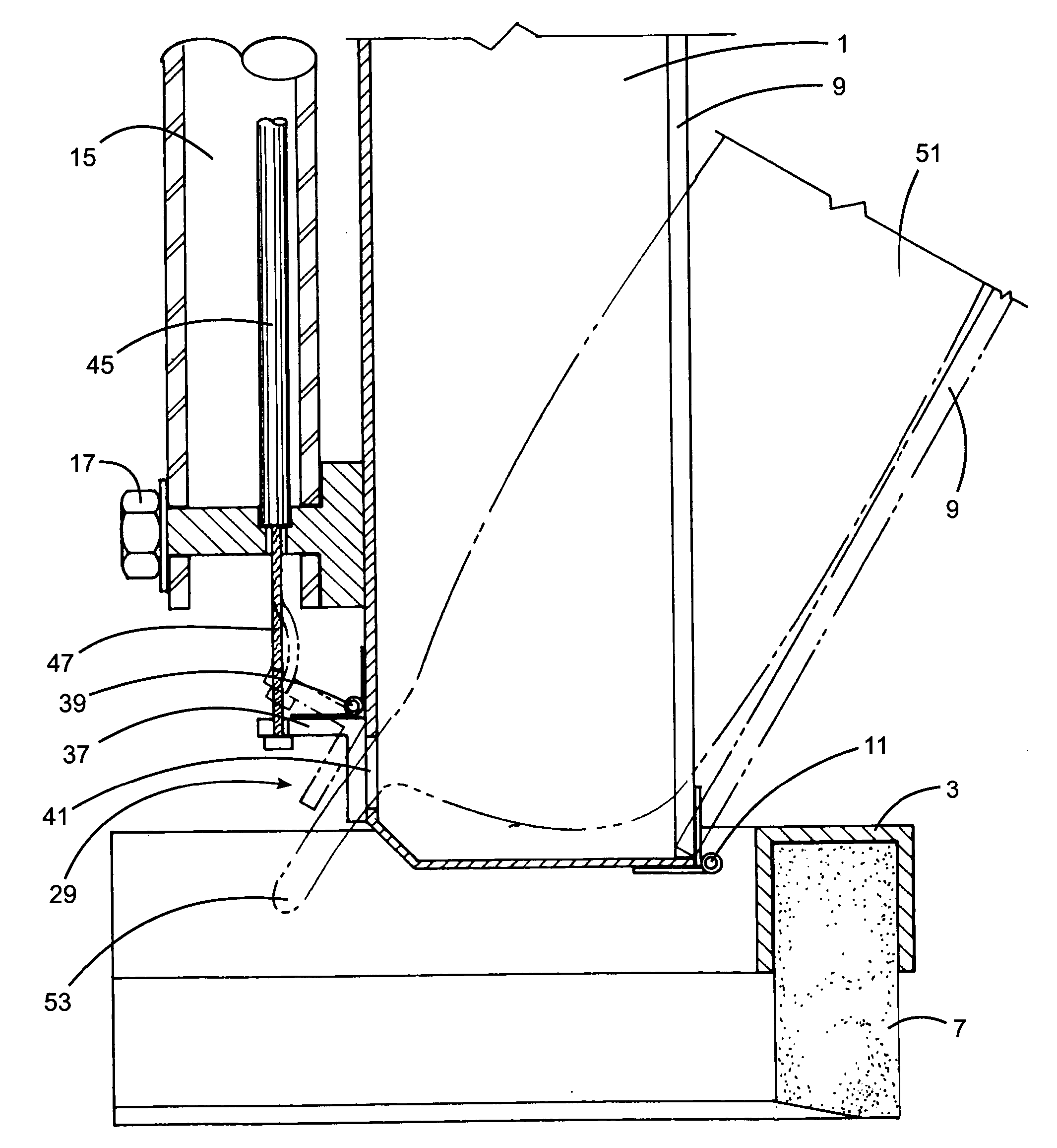Spreading apparatus for flowable materials and spreader pad therefor
