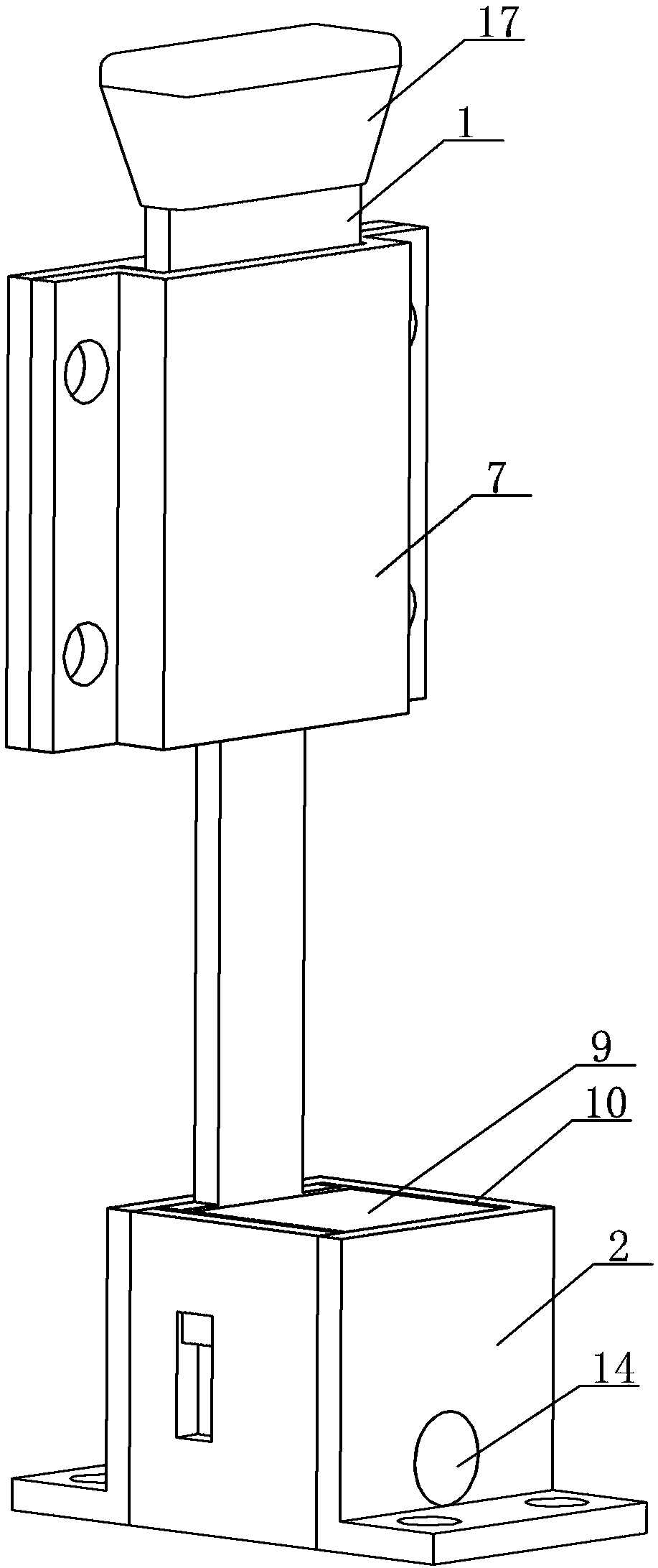 Slide block type quick connection locking device