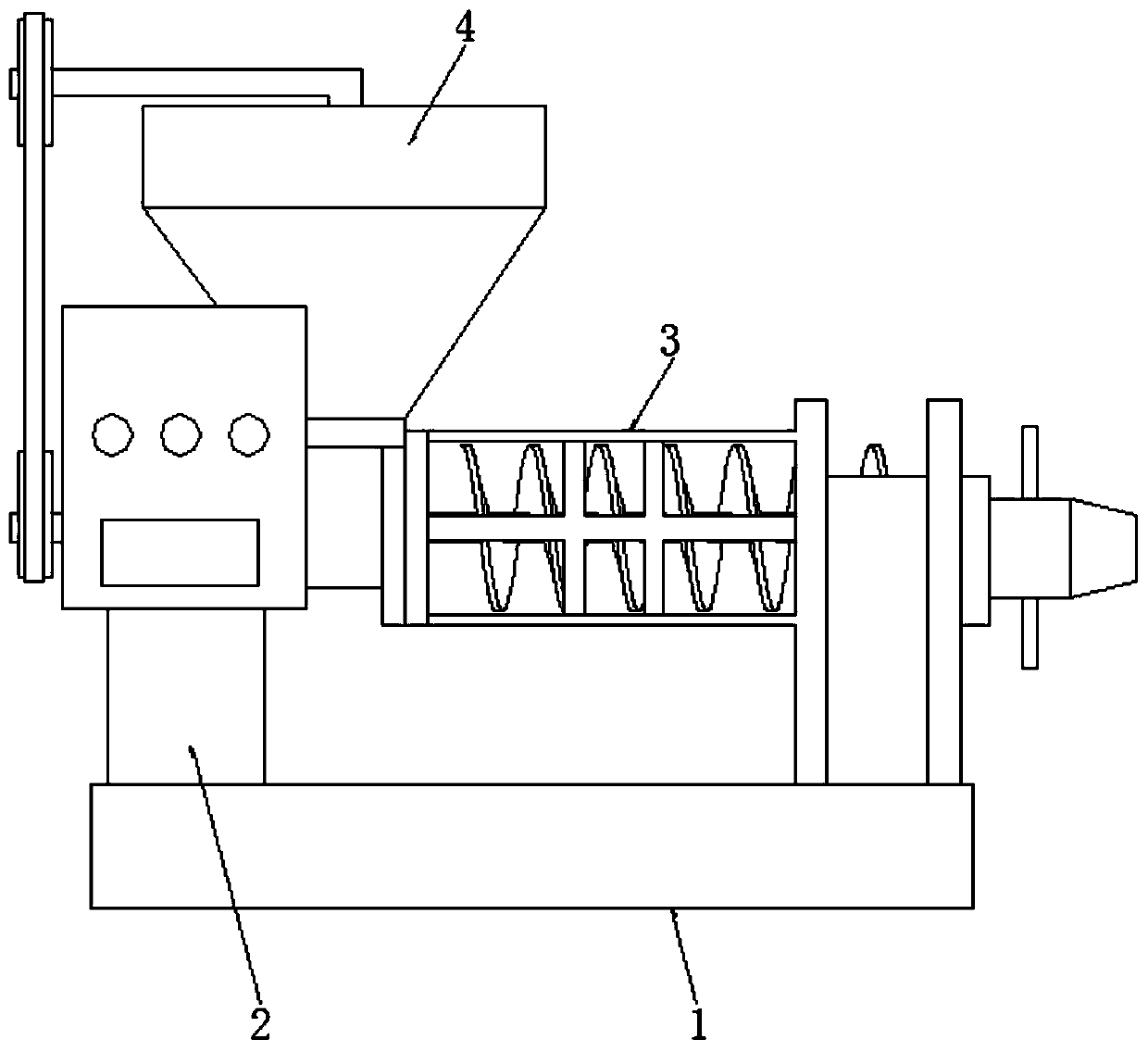 Oil expeller capable of changing expelling speed and preventing blockage based on gravity variation