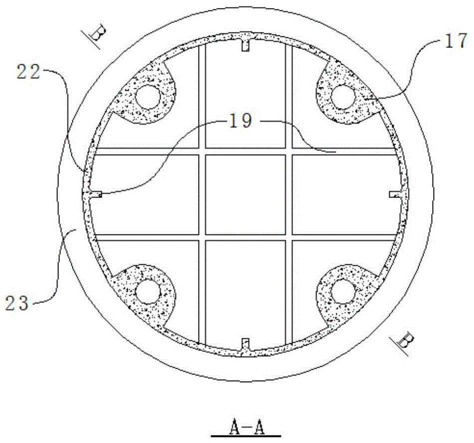 Concrete-steel hybrid gravity foundation for offshore wind power and its construction method