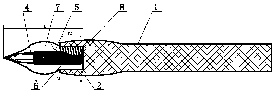 Special painting and calligraphy brush and manufacturing method thereof