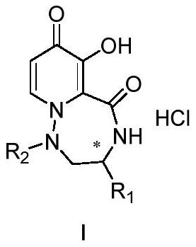 Hydroxypyridinone [1, 2-b] [1, 2, 5] triazepine derivative as well as preparation and application thereof