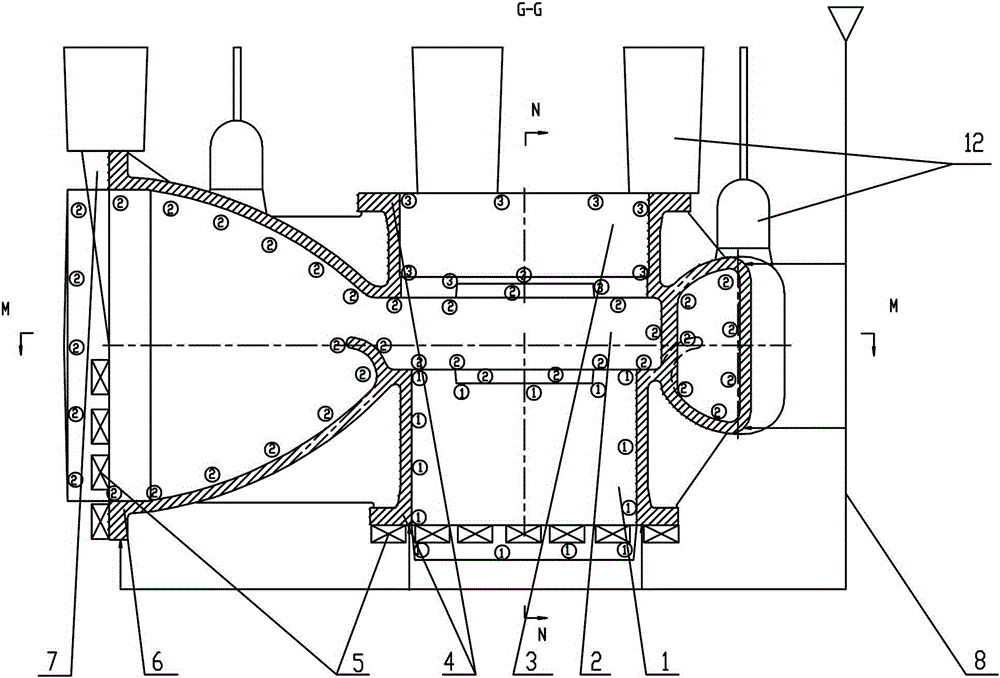Casting method of large thin-walled valve body castings