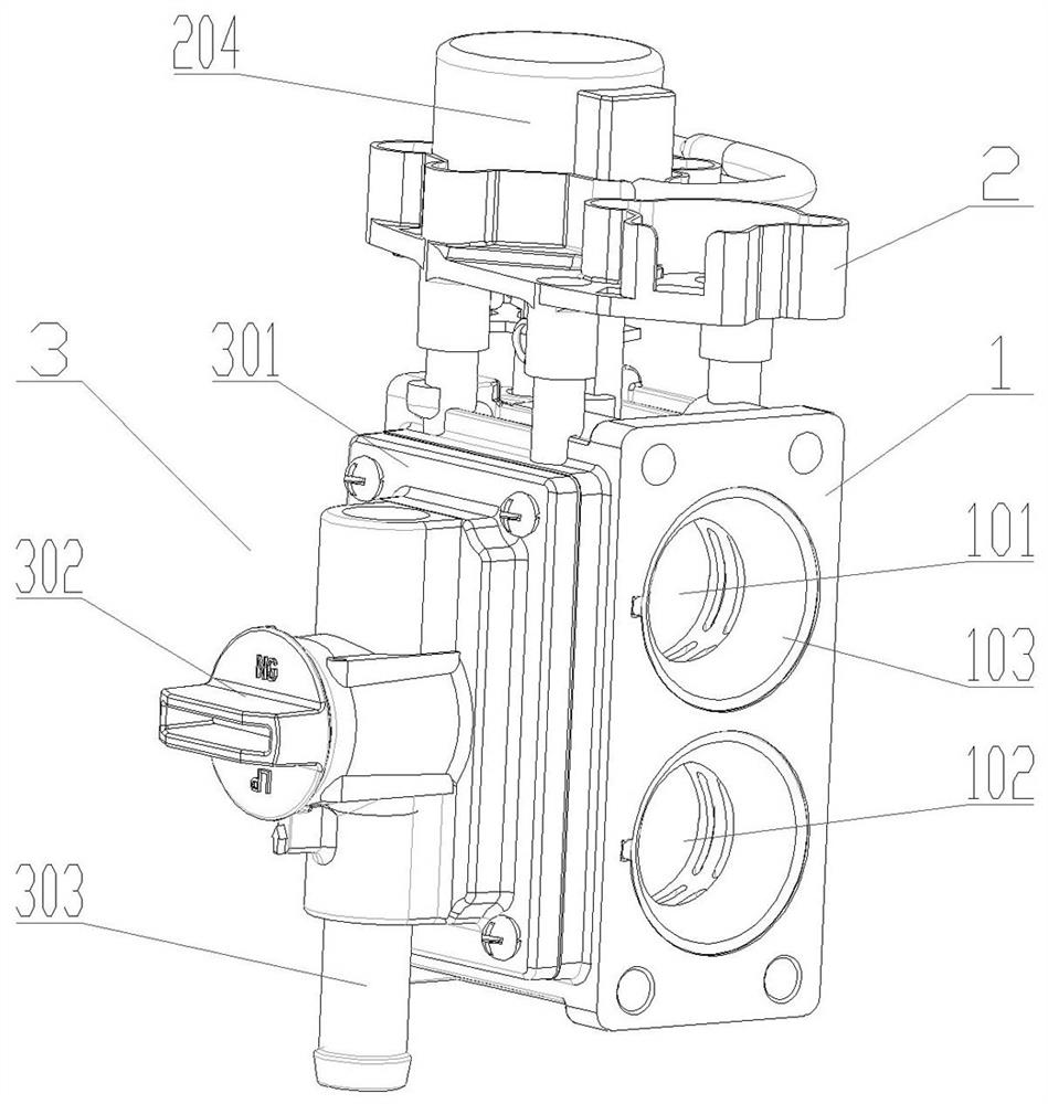 Electric control double-cavity fuel gas mixer