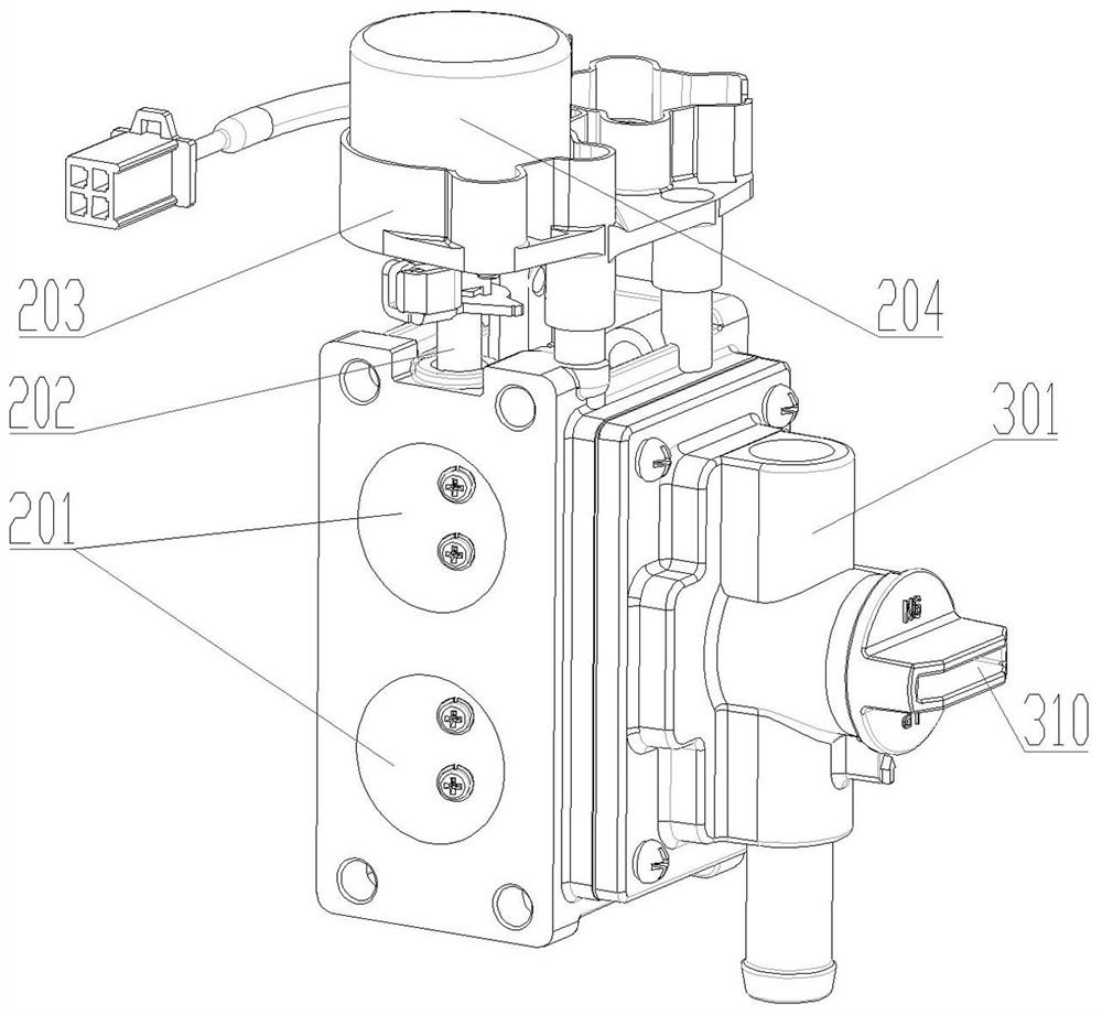 Electric control double-cavity fuel gas mixer