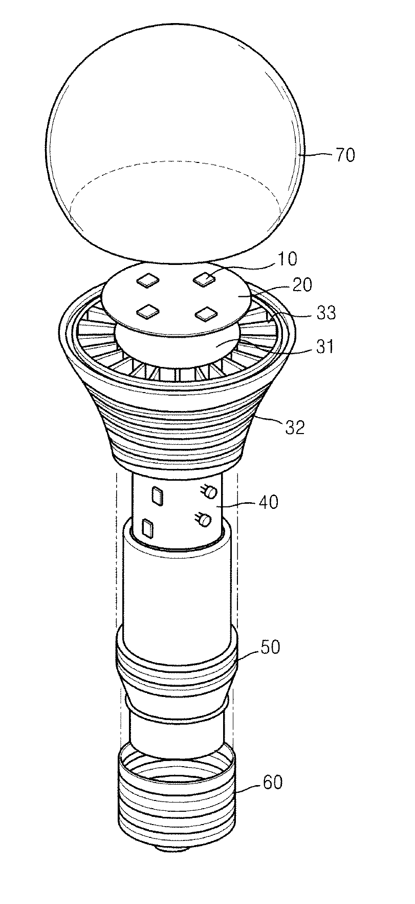 Light emitting diode (LED) lamp