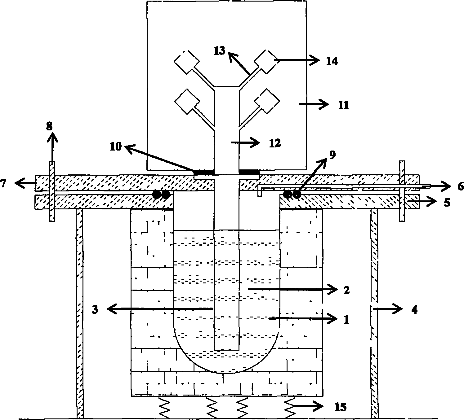Sealing method used for low-pressure casting