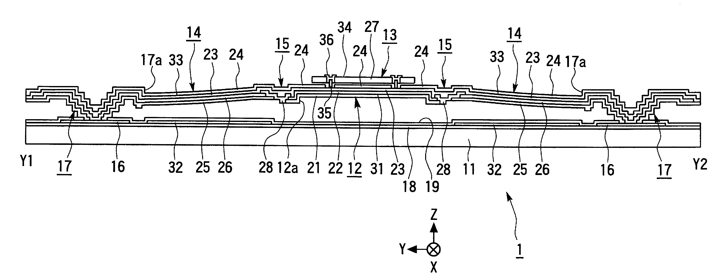 Electronic element, variable capacitor, micro switch, method for driving micro switch, and MEMS type electronic element