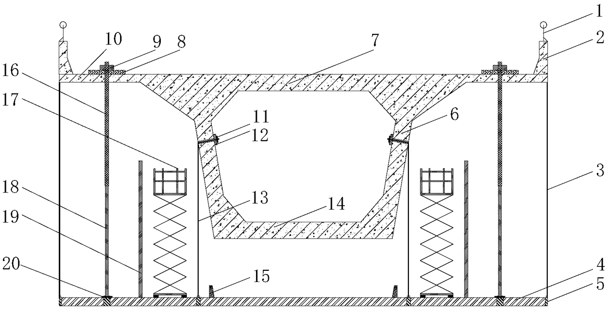 Construction method of suspended scaffolding operating platform for maintenance and repair of active bridges