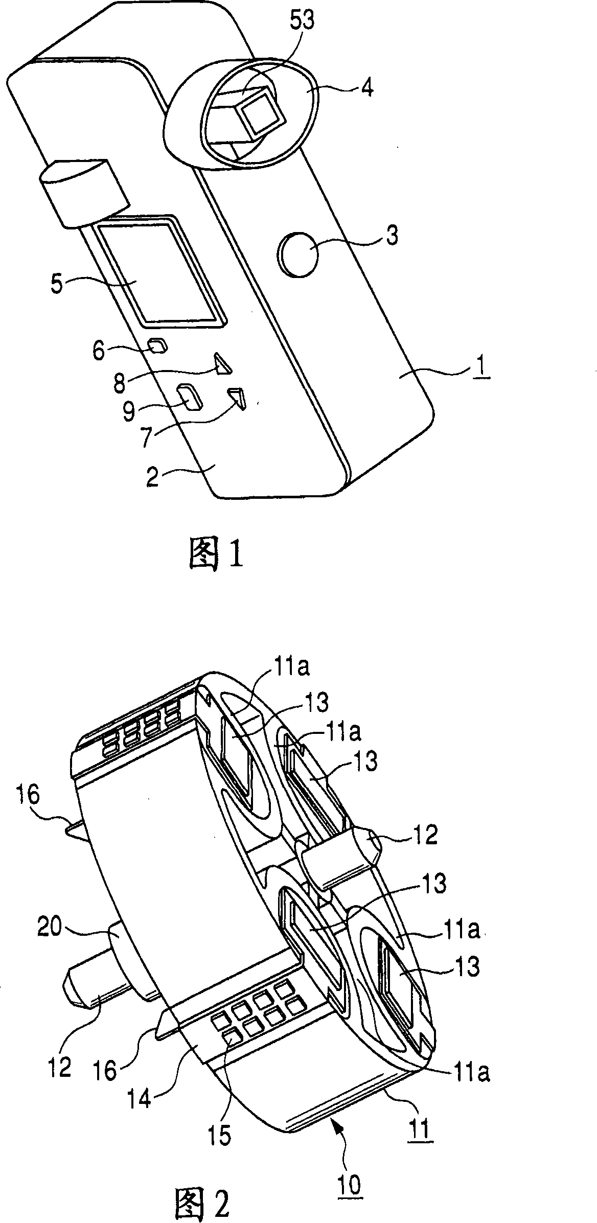 Inhaler and ejection head unit attachable to the inhaler