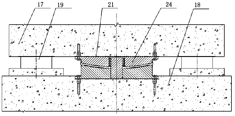 A swivel spherical joint at the top of a pier with the function of preventing falling beams and its swivel method