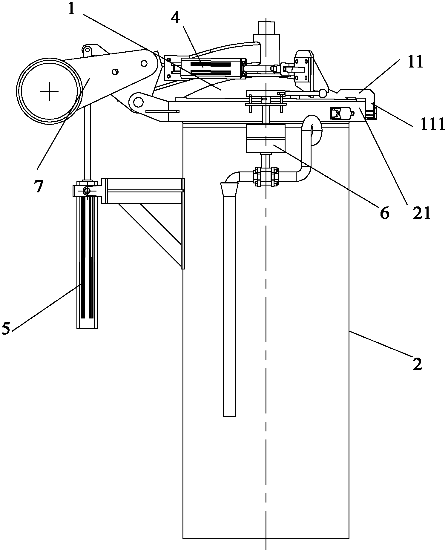 Automatic cylinder cover locking device and cheese dyeing machine comprising same
