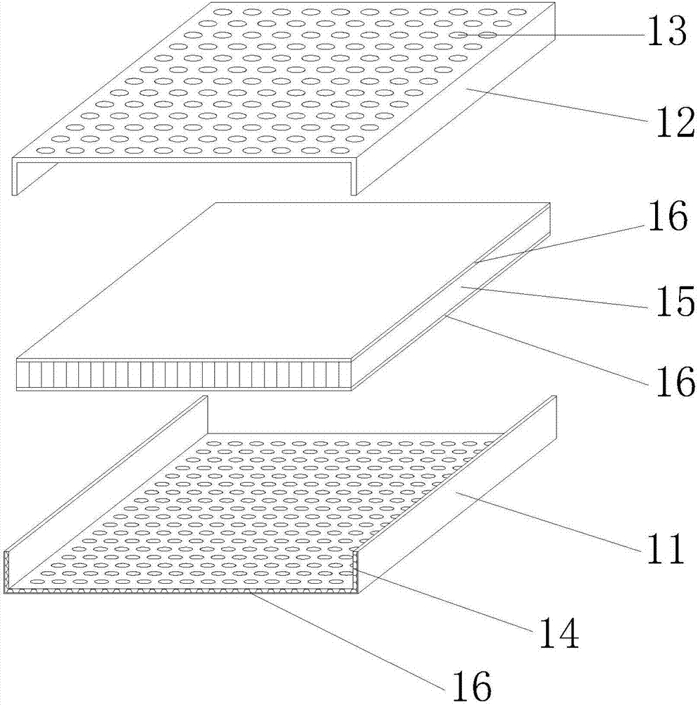 Perforation honeycomb sound absorption integrated plate