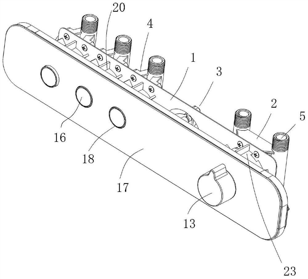 Combined type extending multifunctional intelligent wall-entering faucet