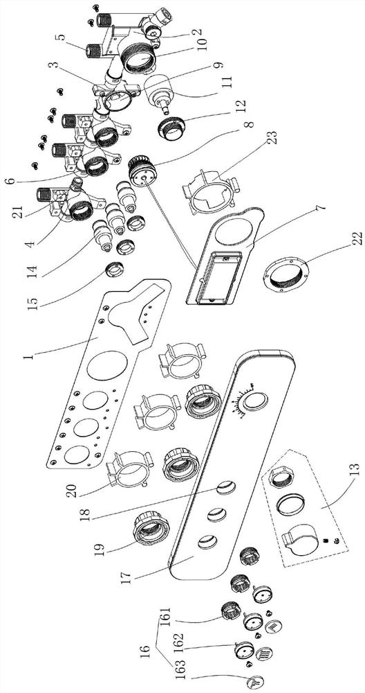 Combined type extending multifunctional intelligent wall-entering faucet