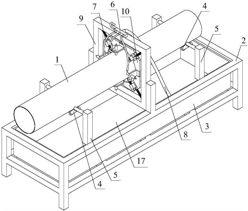 Detection system and detection method for extrusion size of PVC pipe