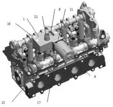 Motor and worm integral installing mechanism of engine and assembling method thereof