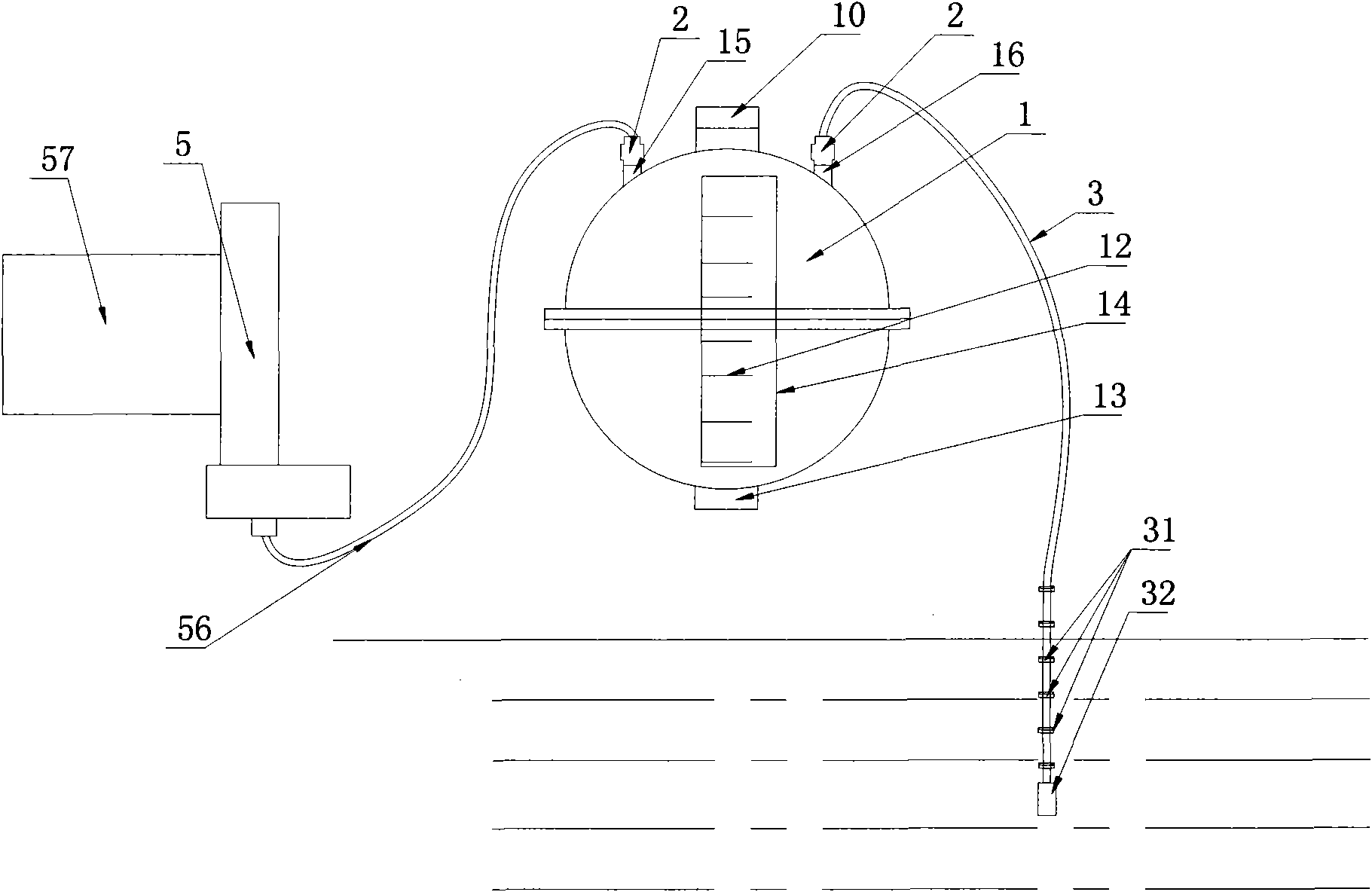 Ship ballast water collection device