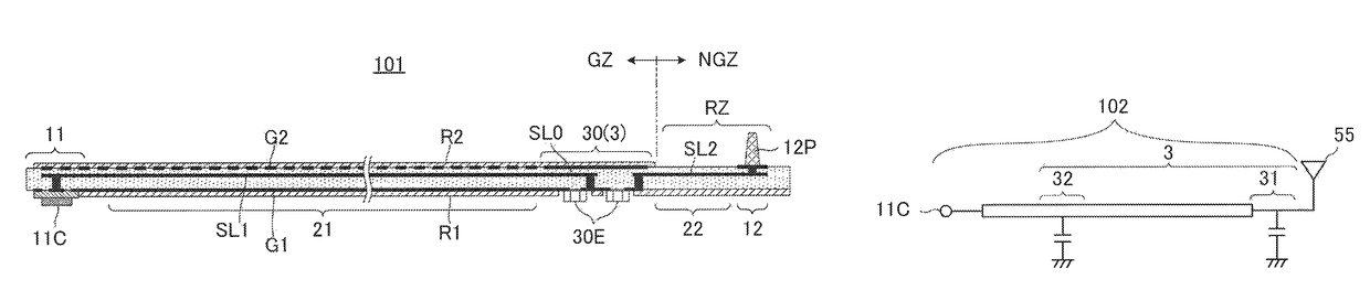 Signal line module and communication terminal apparatus