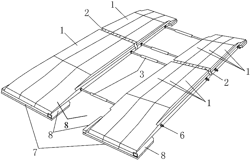 Detachable type emergency bridge made of composite material