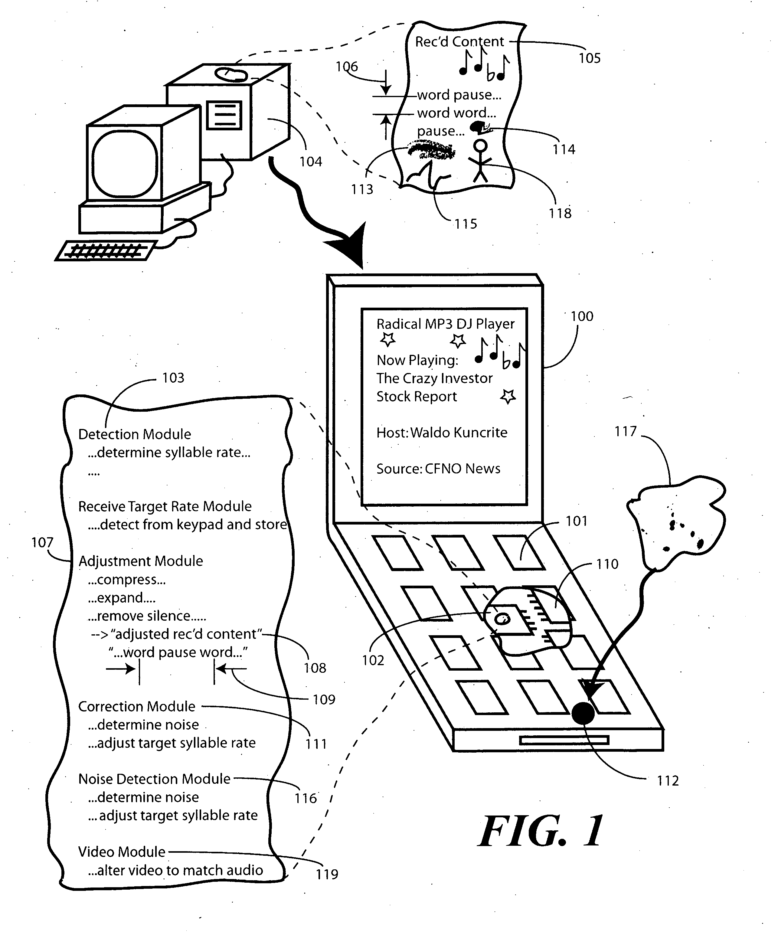 System and method for altering playback speed of recorded content
